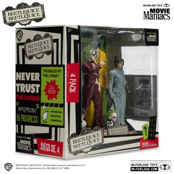 Beetlejuice Beetlejuice Movie Maniacs PVC Statuen 4er-Pack 15 cm